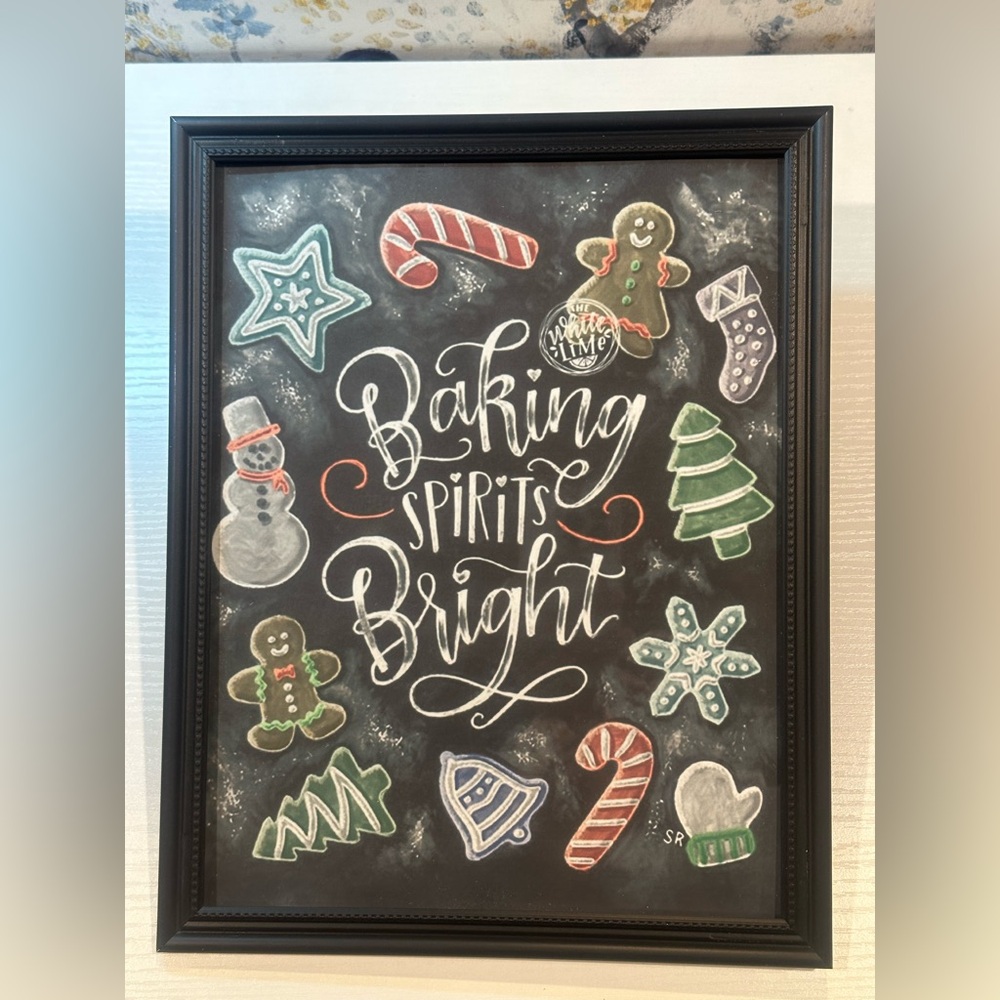 BAKING SPIRITS BRIGHT Framed 8x10” print